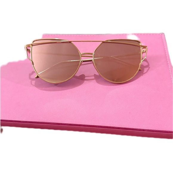 metal double bridge aviator-style sunglasses - Picture 1 of 3
